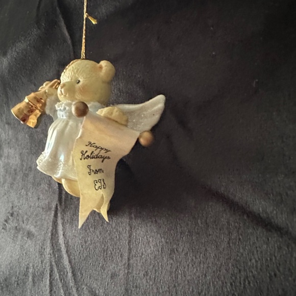 AGC Inc. porcelain angel bear Christmas ornament 3” x 3” - Picture 2 of 4